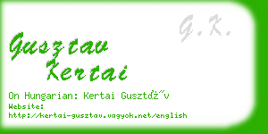 gusztav kertai business card